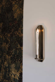 Wall Sconce Candle Holder Polished Pewter