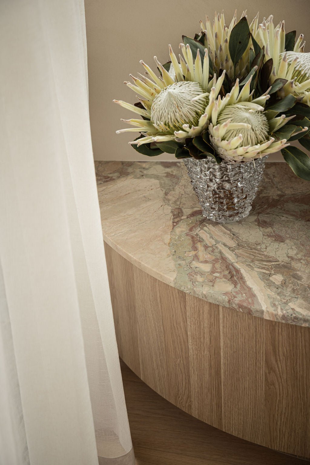 Glass Vase Murano Style | Clear Node by La Fae - La Fae