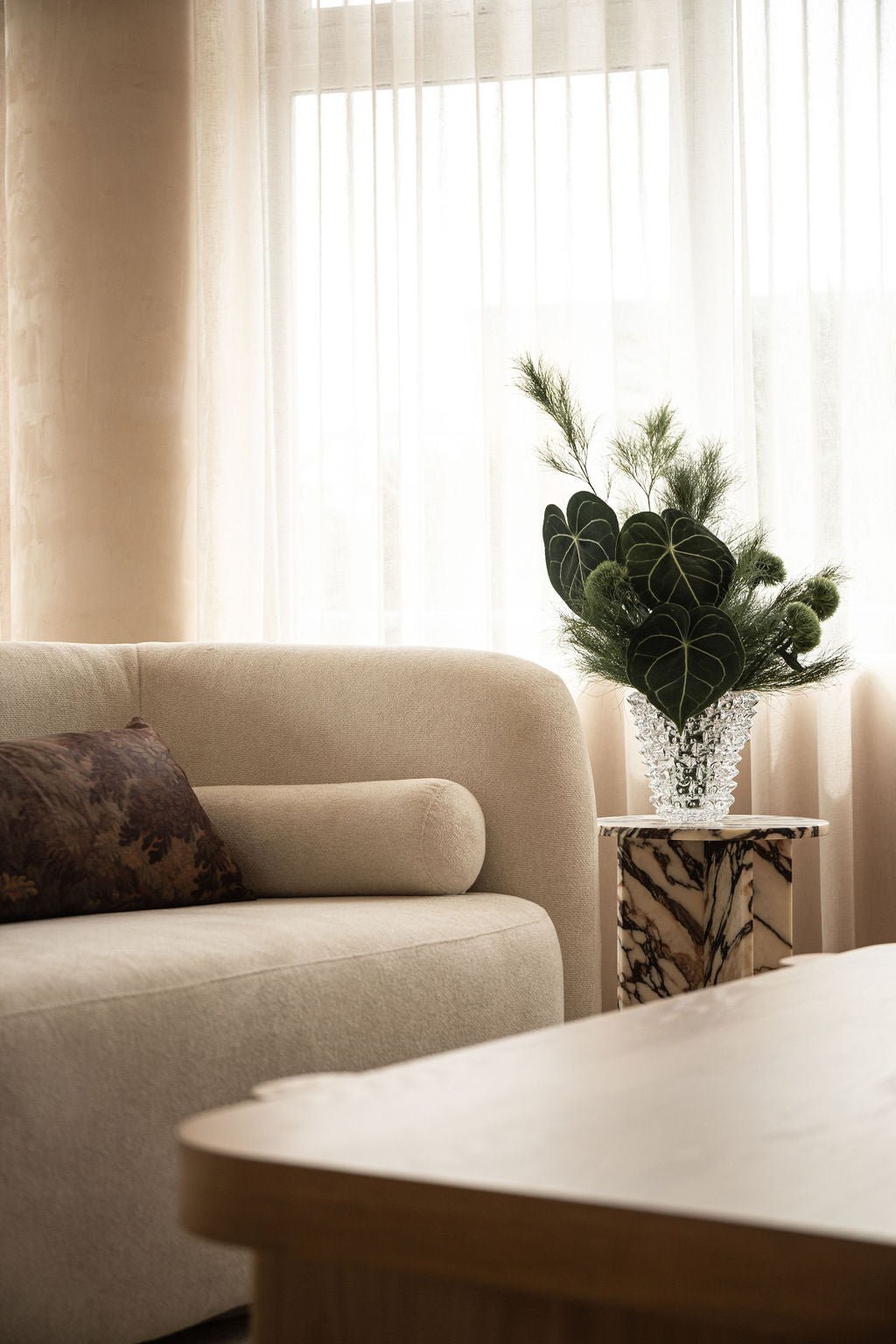 Glass Vase Murano Style | Clear Node by La Fae - La Fae
